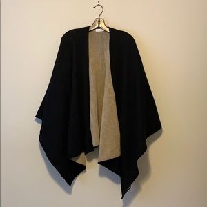 Black and gold reversible shawl
